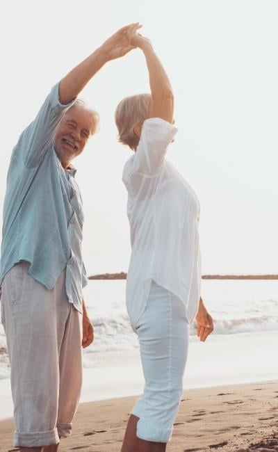 Dancing on the beach